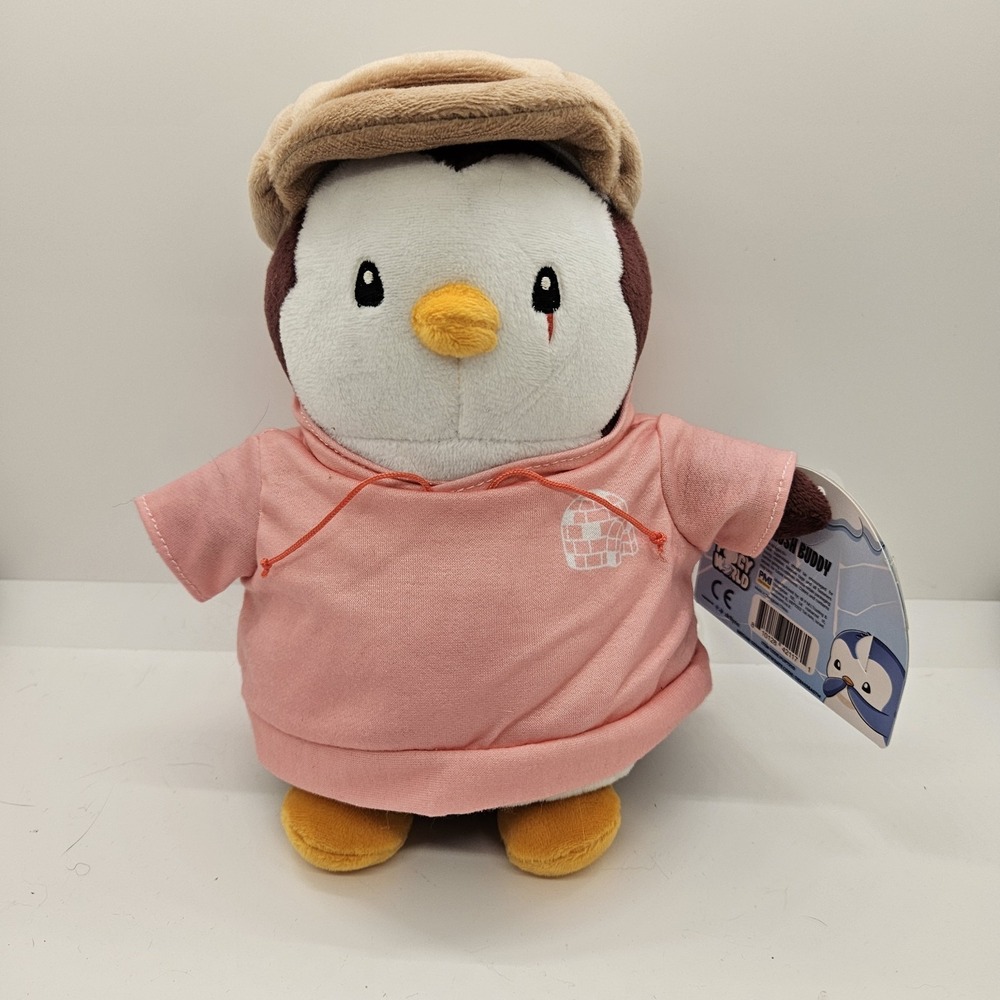 Pudgy‎ Penguins Plush Buddy Pink Hoodie Hat Penguin Stuffed Animal NWT 8" Toy